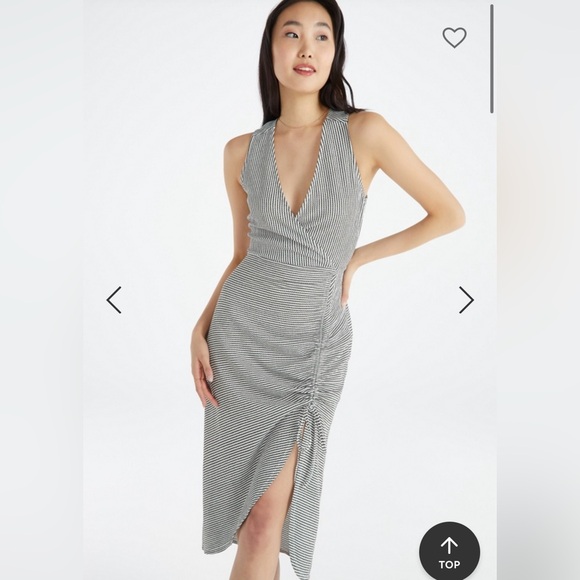 🆕 Stripe Ruched Shirt Dress - Picture 1 of 6